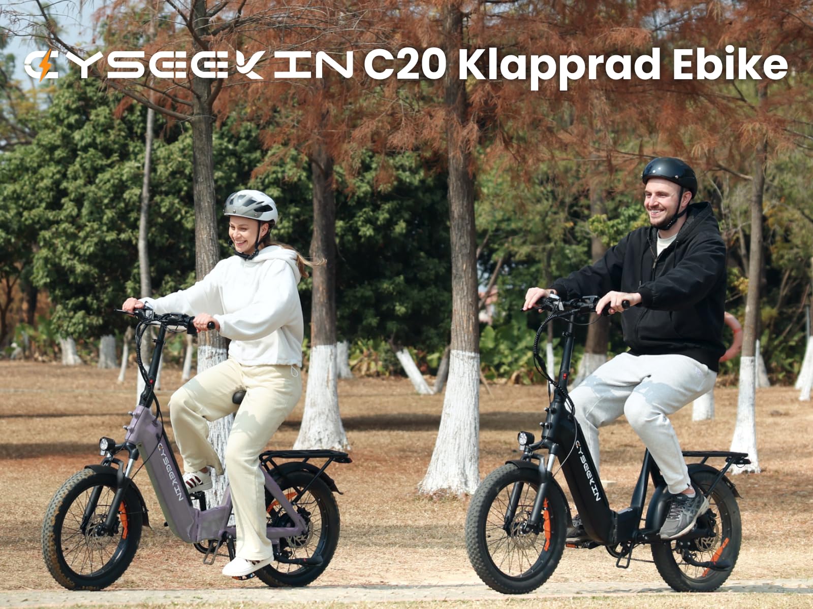 C20 E Bike 20 Zoll Fatbike für Damen Herren, Ebike Klapprad City 250W Motor 25 km/h, 48V 15,6Ah Akku, Elektrofahrrad mit Hydraulische Scheibenbremsen LCD Display Shimano 7 Gang
