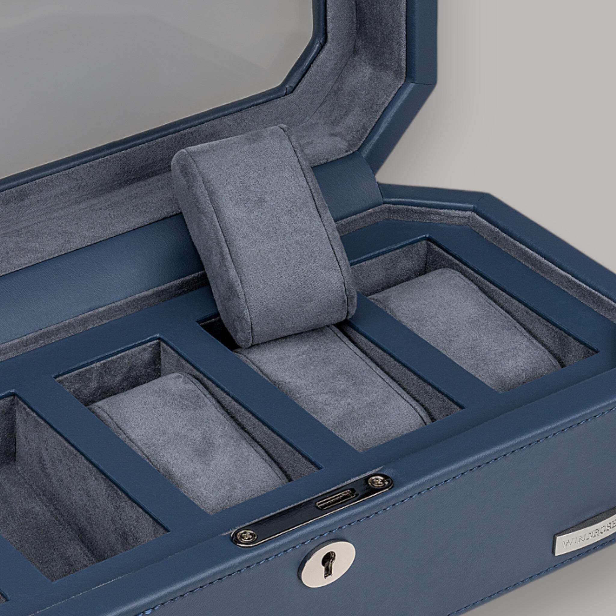 Windrose boîte à bijoux Tempora Watch Box Blue bleu marine