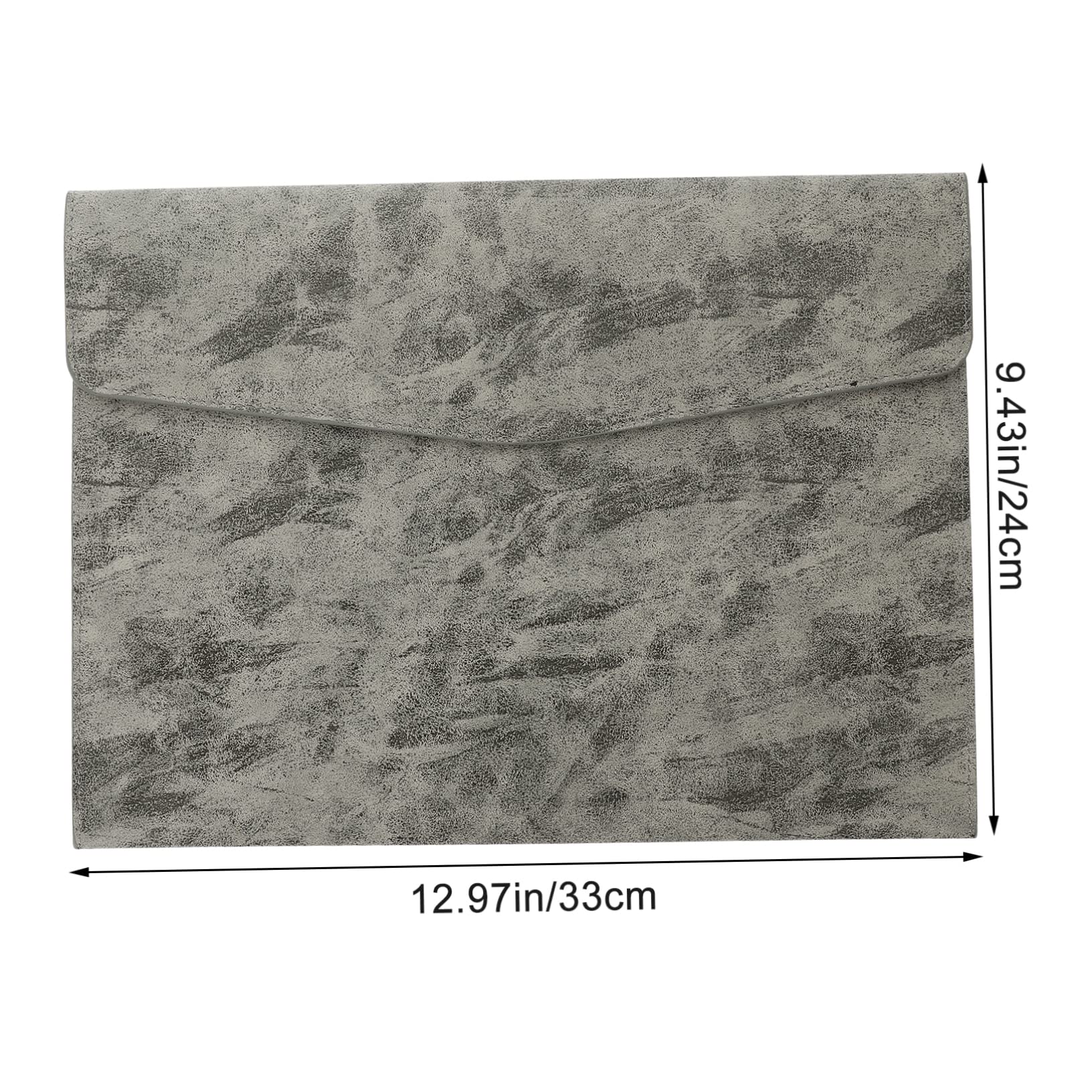 KALLORY PU Document Holder Compact File Storage Organizer for Office and School Lightweight Functional Storage Folder for Efficient File Management Grey Color Professional Design