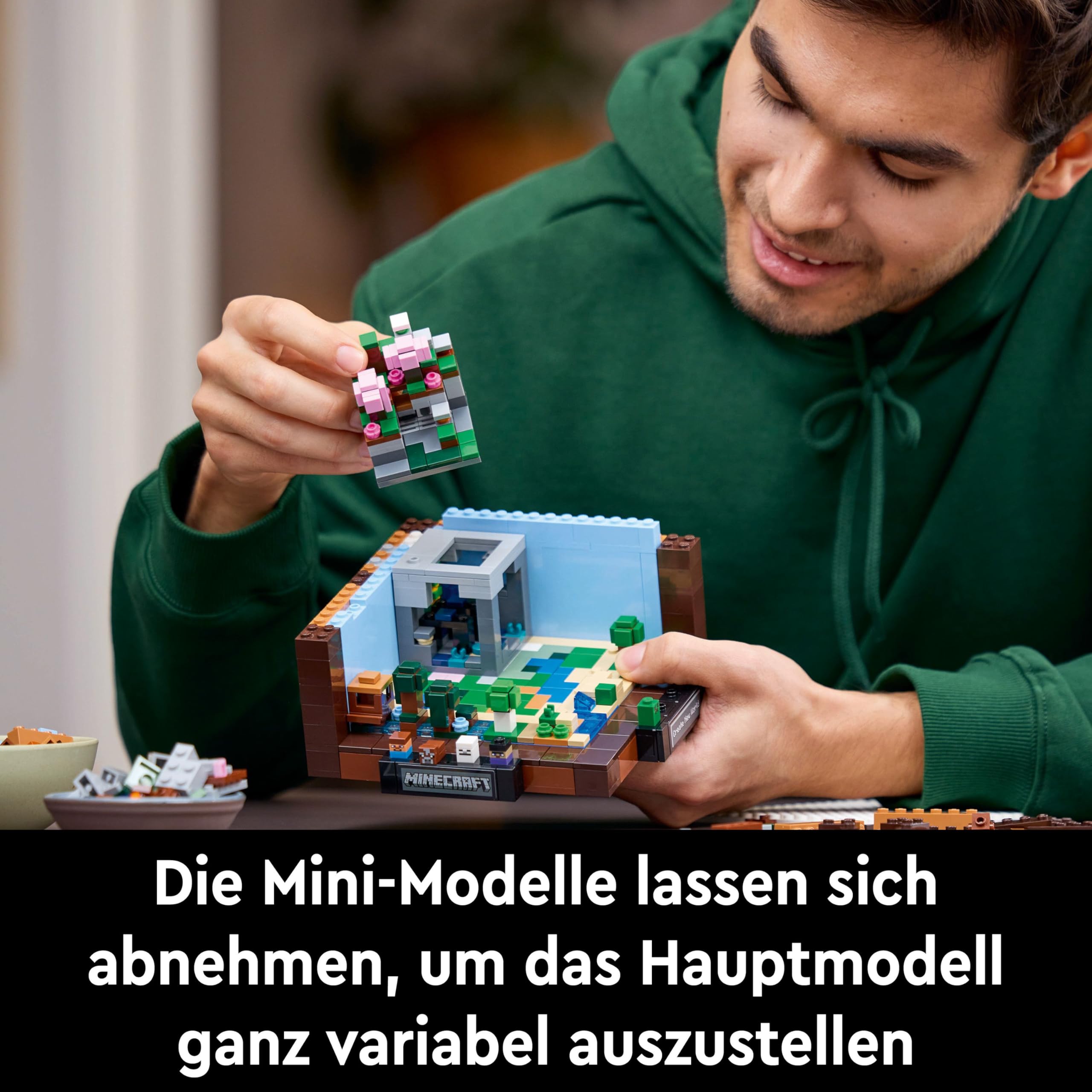 LEGO Minecraft Die Werkbank - Set zum Bauen und Ausstellen für Erwachsene - Mit 8 Figuren, darunter Steve, Alex und Mobs - DIY Deko fürs Wohnzimmer - Minecraft Geschenk für Erwachsene - 21265