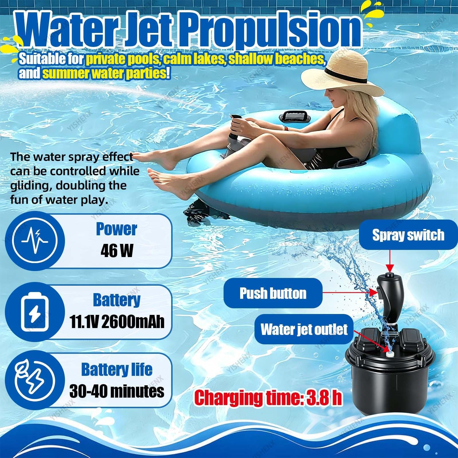 Bouée électrique Gonflable pour La Natation Fauteuil Gonflable pour Piscine