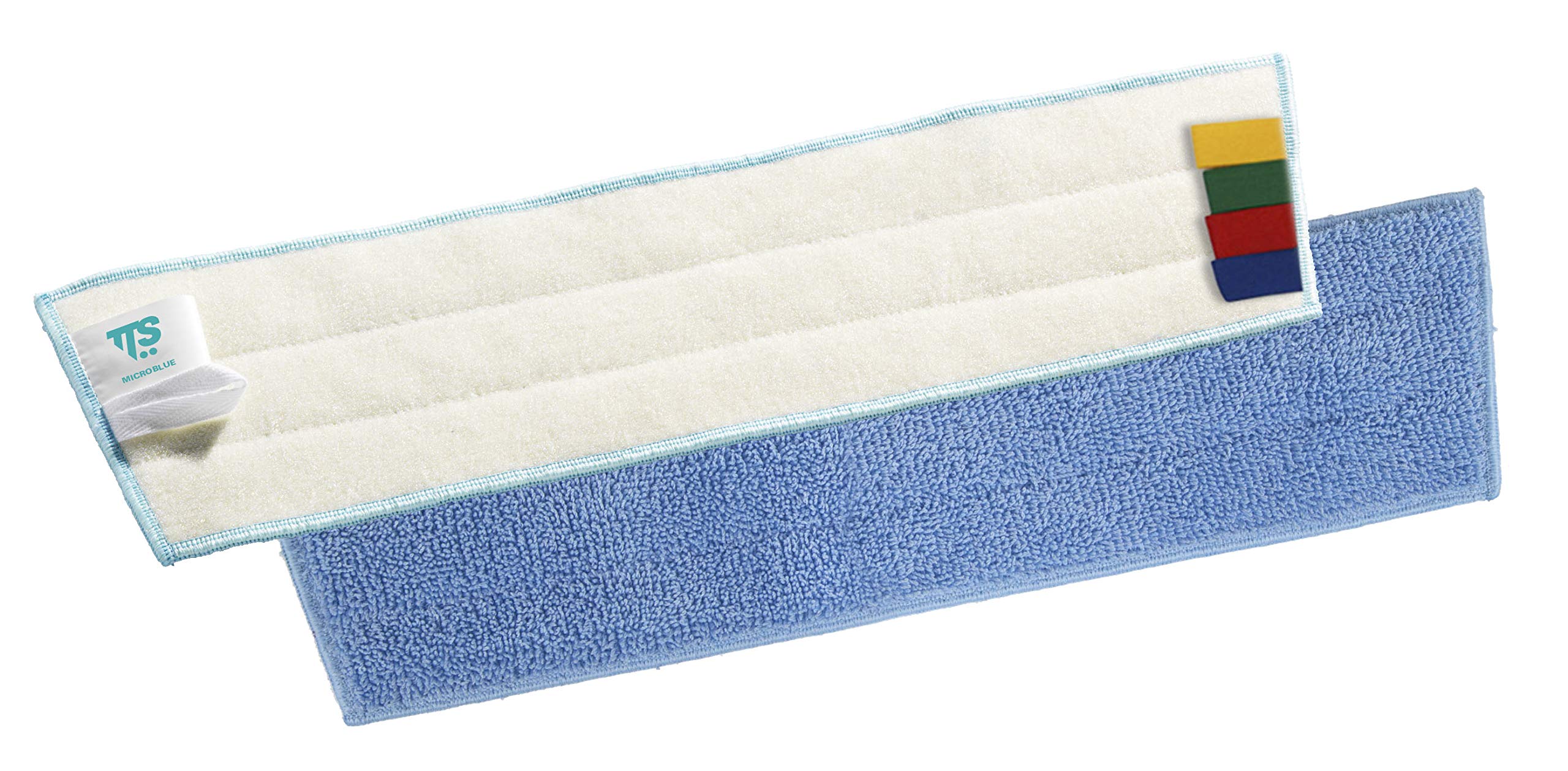00000727C Microblue Frangia in Microfibra, 46 Cm con Sistema Velcro, Azzurro