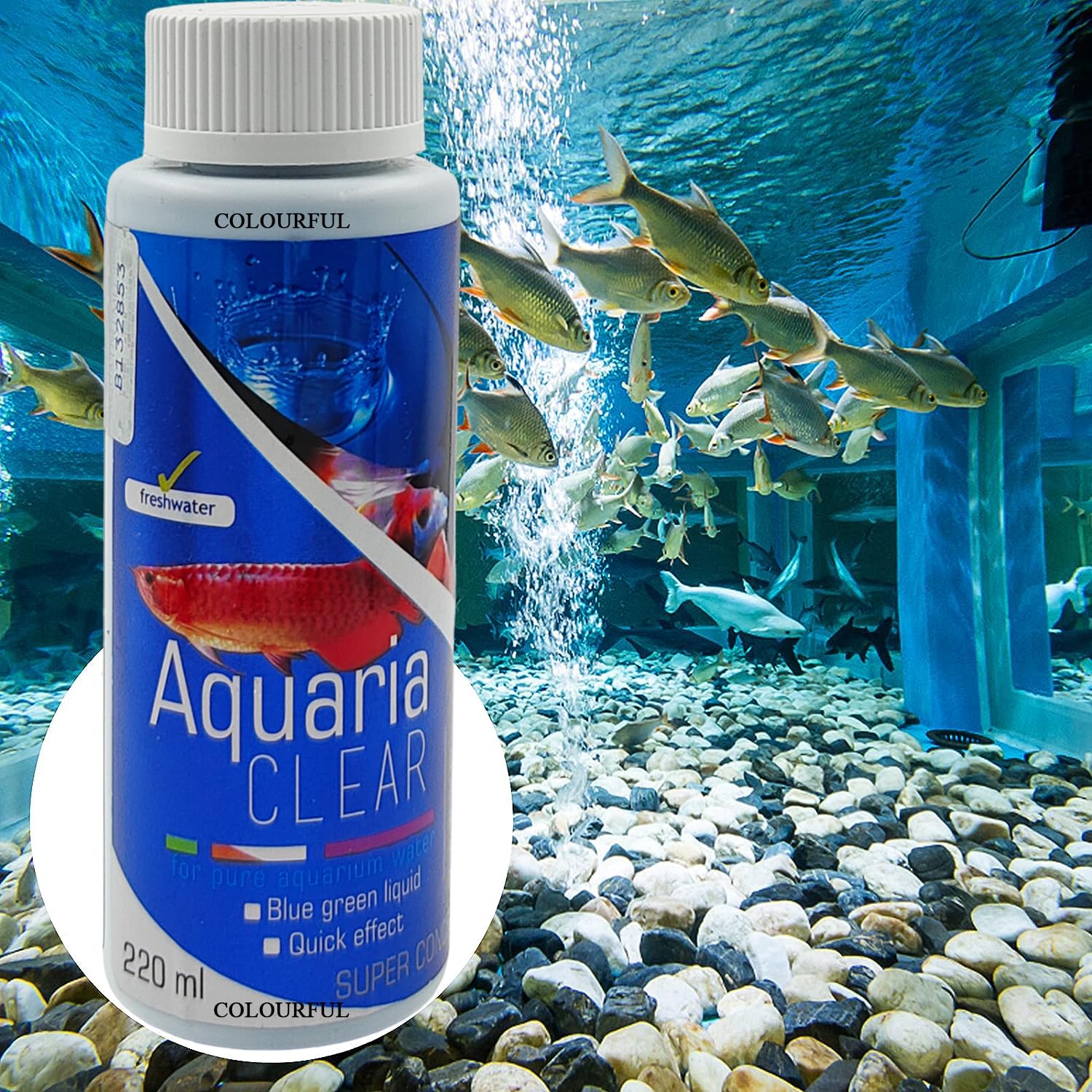 COLOURFUL - Aquaria Clear - Aquarium Cloudy Water Clear & Conditioner - 220ml – Advanced Solution for Crystal Clear Aquarium Water (B0DB6CV3RL) Amazon Price History, Amazon Price Tracker