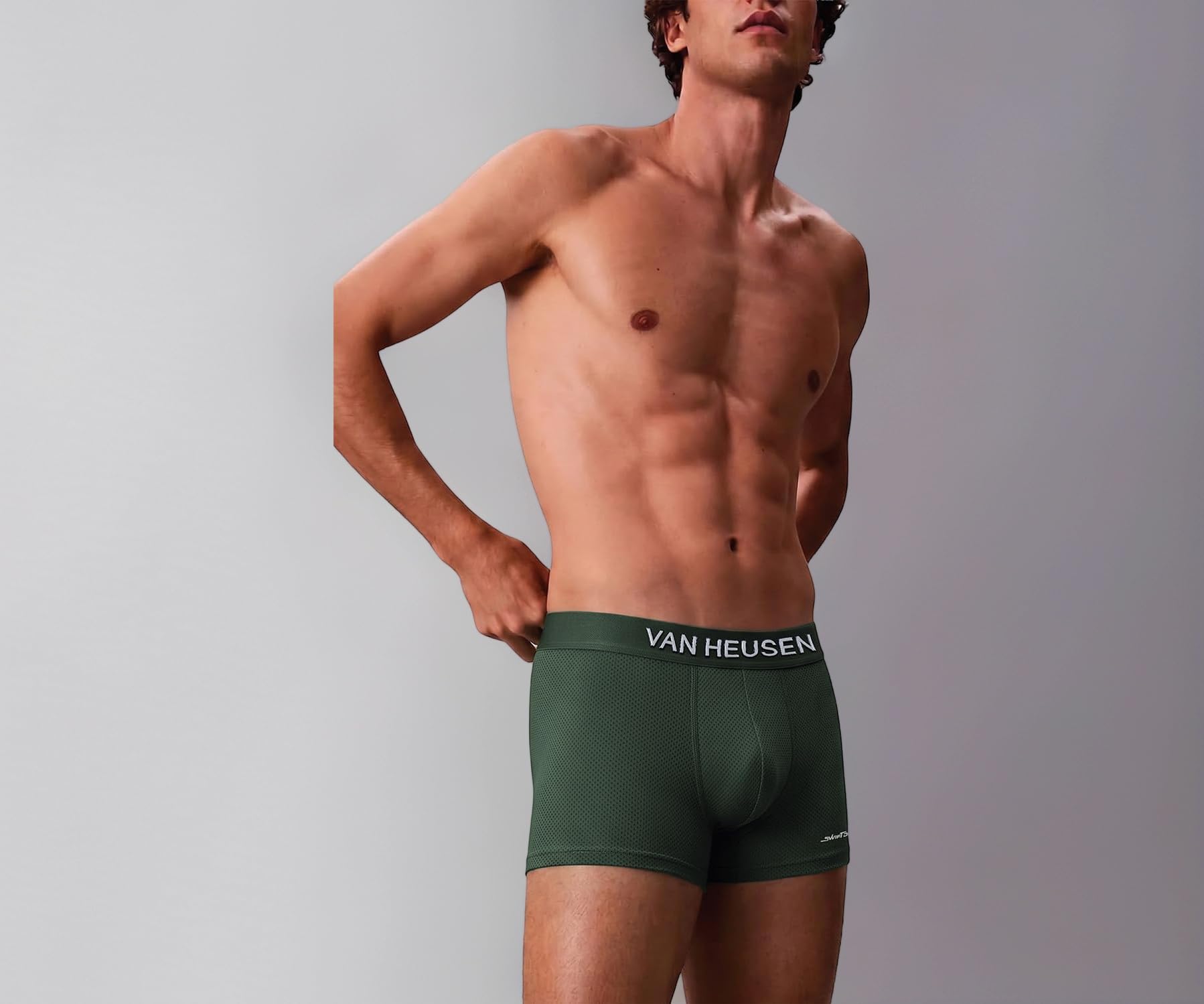 Van Heusen Men’s Trunk Pack of- 1 |Air Series|Light as air|Mesh Fabric|Breathable Active Trunks Moisture Wicking|No Ride Up Sweat Absorbant|Underwear for Active Wear|Style 40047
