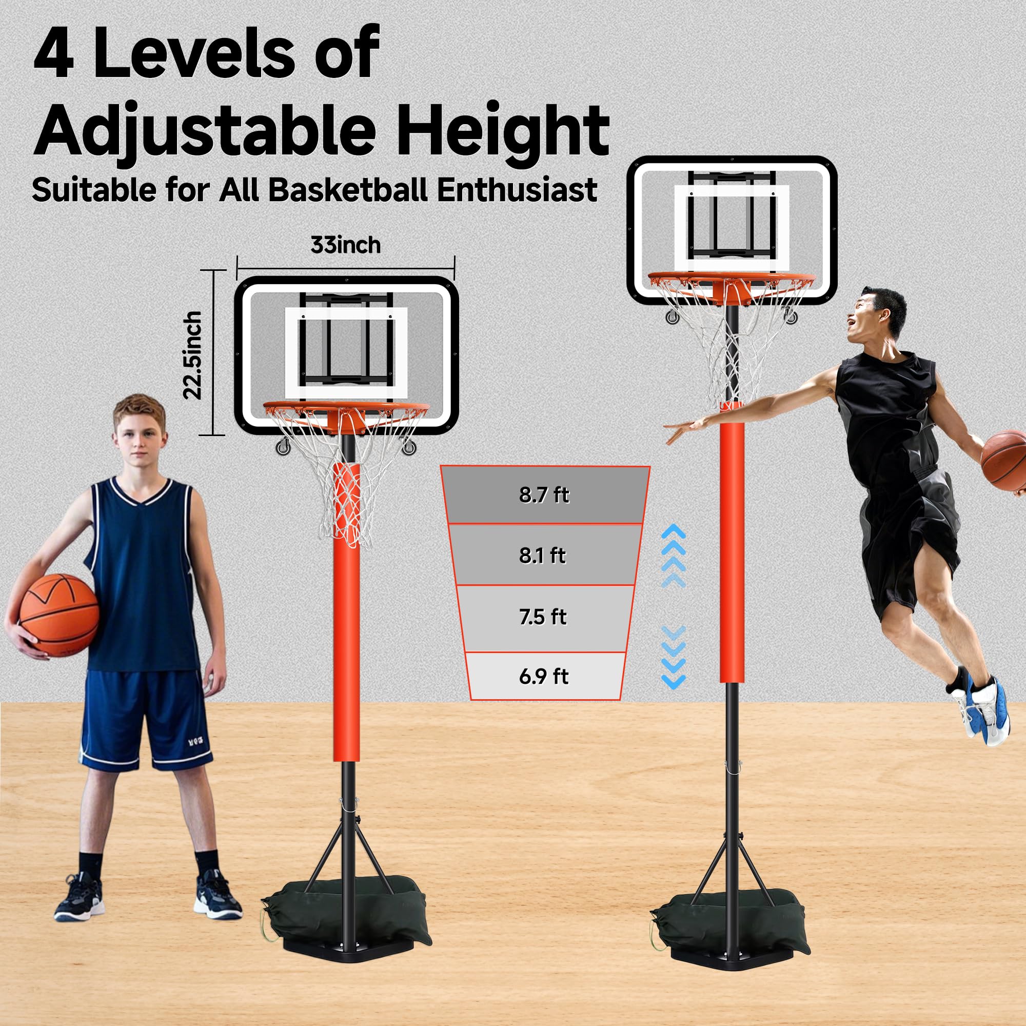 First Team HydroSport II Swimming Pool Side Basketball Hoop with 48 Inch Acrylic Backboard