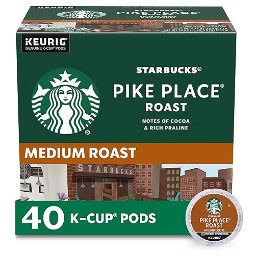 Starbucks Cápsulas de café K-Cup de tostado medio Pike Place para cafeteras Keurig 1 caja 40 cápsulas