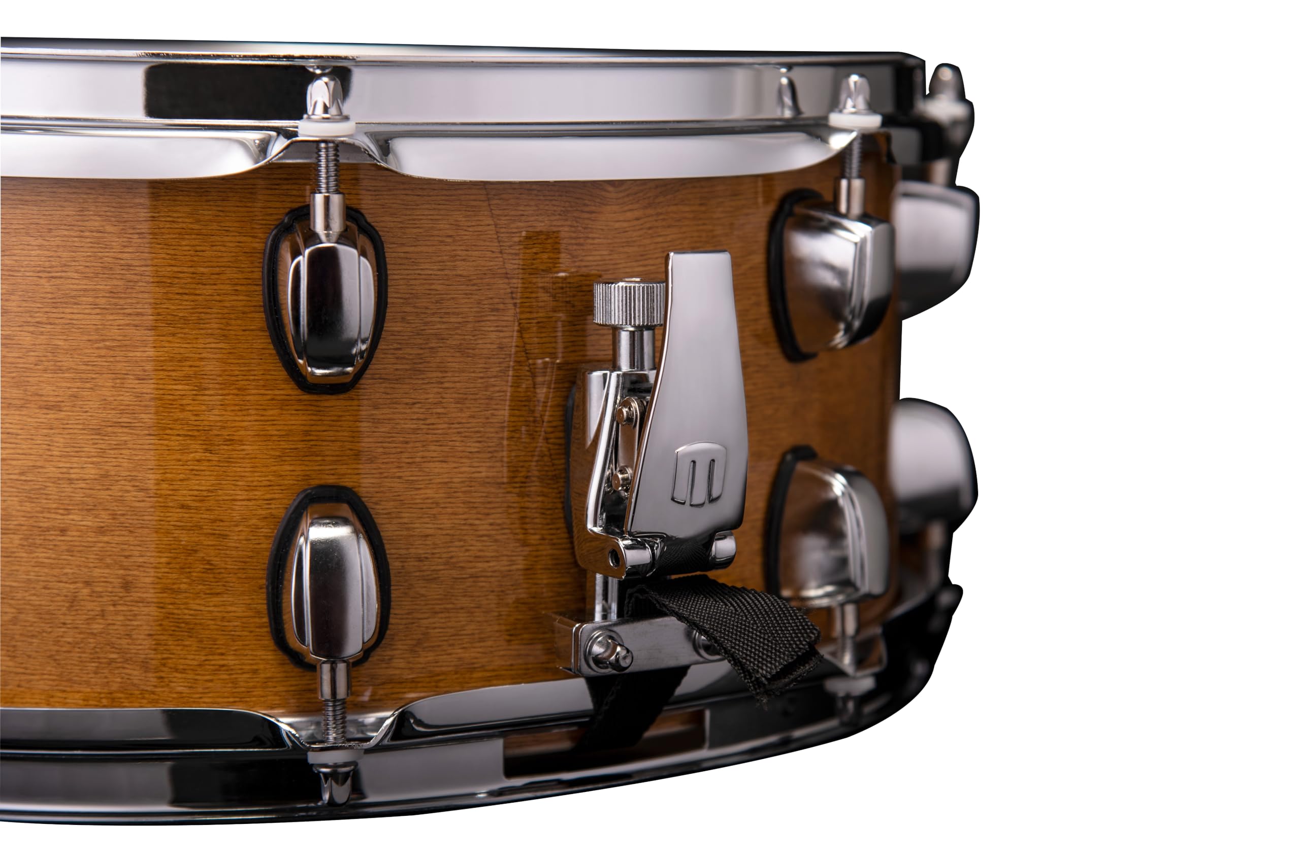 Mapex MPX - Caja de madera de arce y álamo (14 x 35 cm), color natural con herrajes cromados