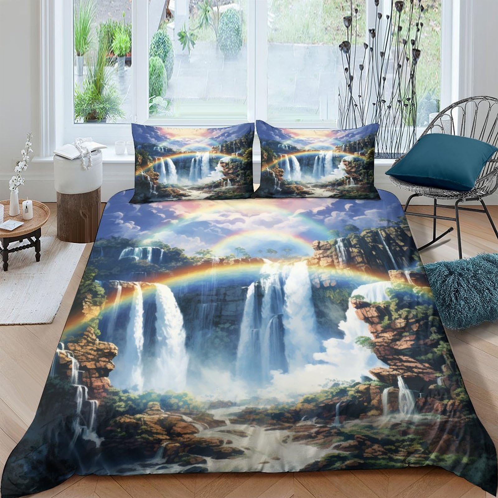Parure de lit paysage naturel 220x240 pour une chambre parentale relaxante style évasion