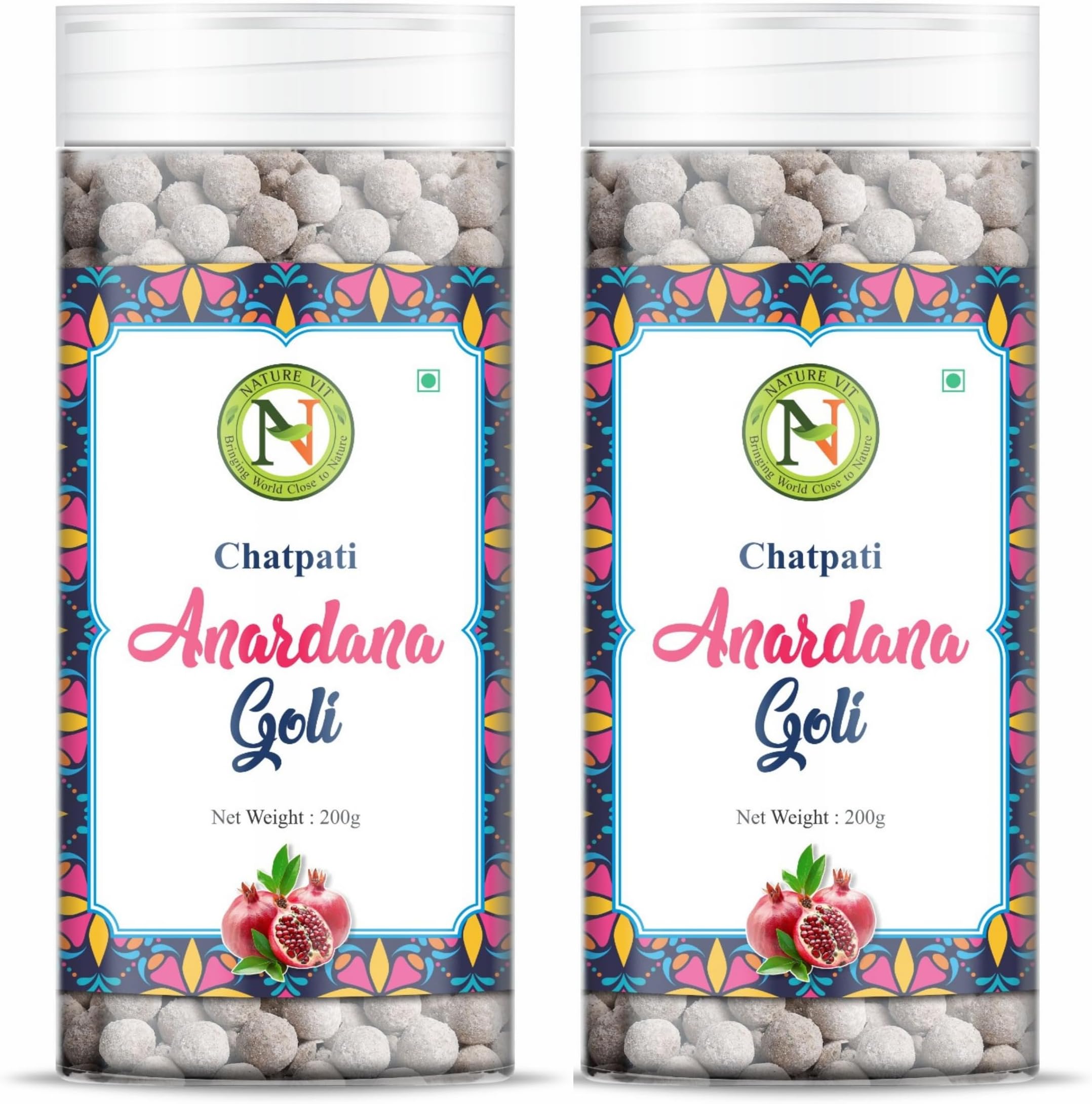 NatureVit Anardana Goli, 400g | Tangy & Sweet Digestive Candy | Anardana Pachak Goli | Natural Mouth Freshener | Relieves Acidity & Boosts Digestion