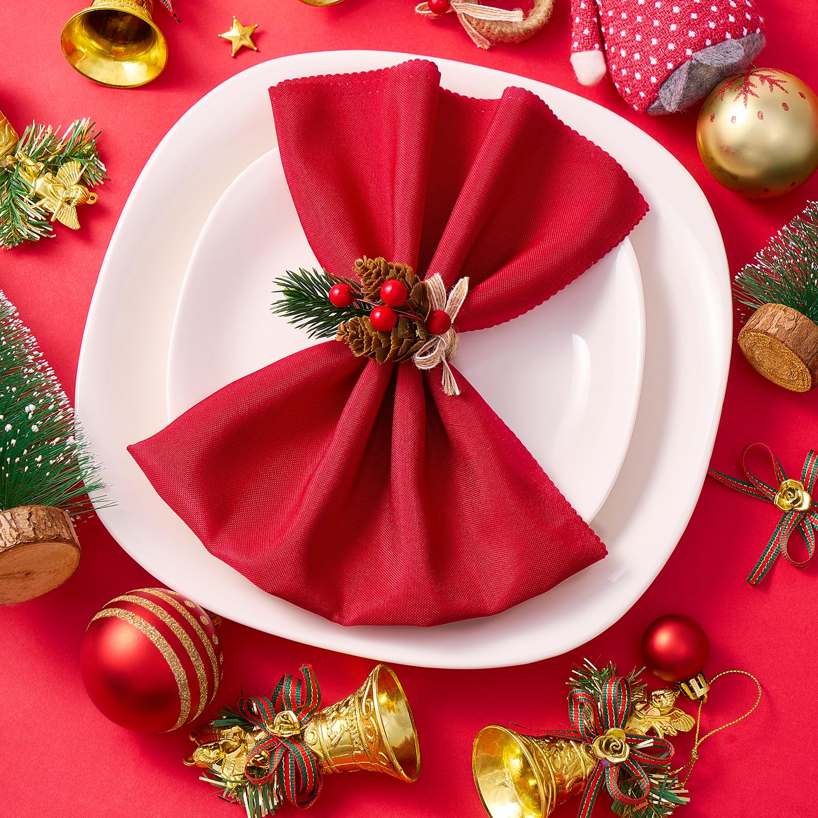 Cloth Napkins Christmas Napkin Folding With Rings Patrick's Day