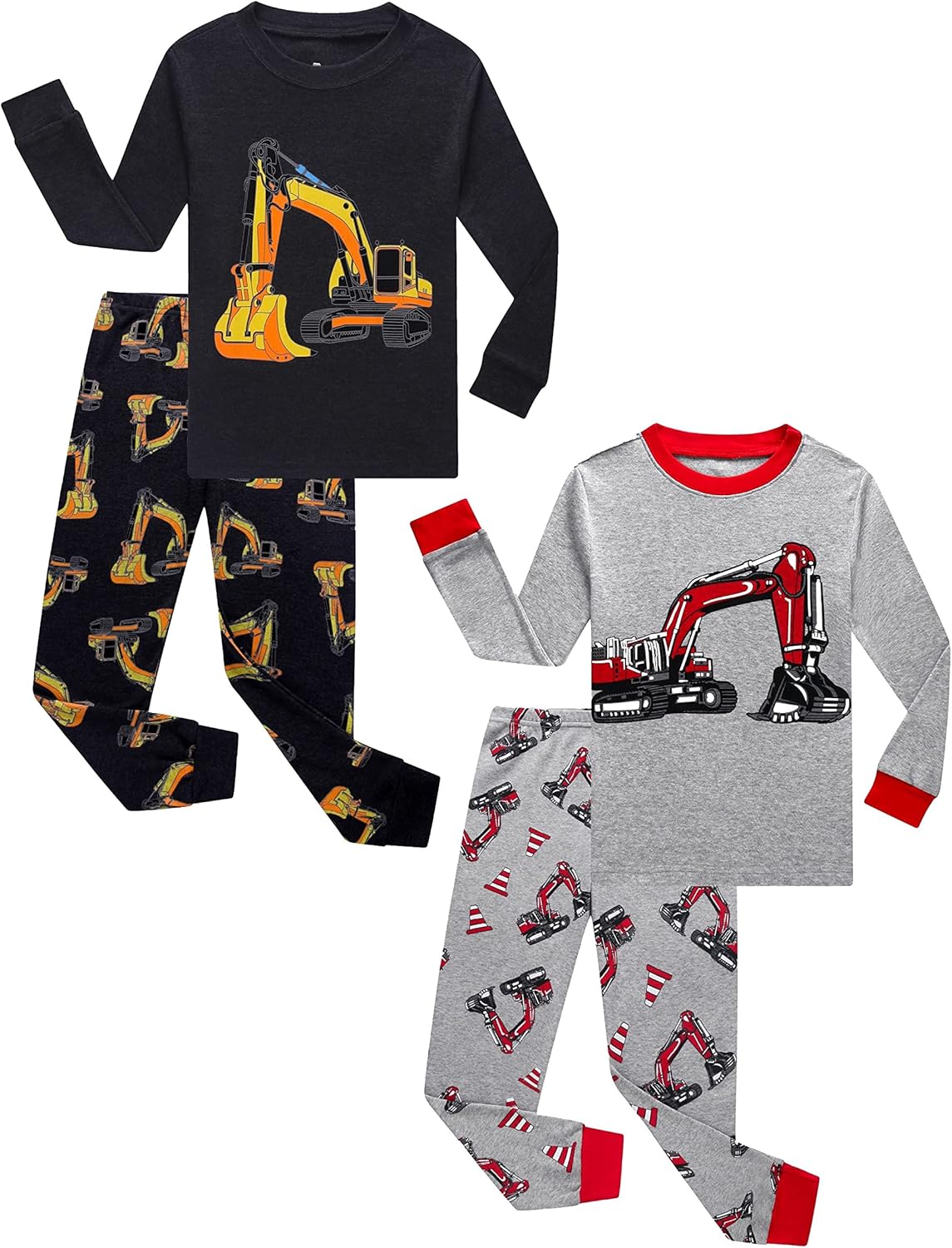 KikizYe Little Big Boys Girls Pajamas Set Kids PJs 100% Cotton Sleepwear