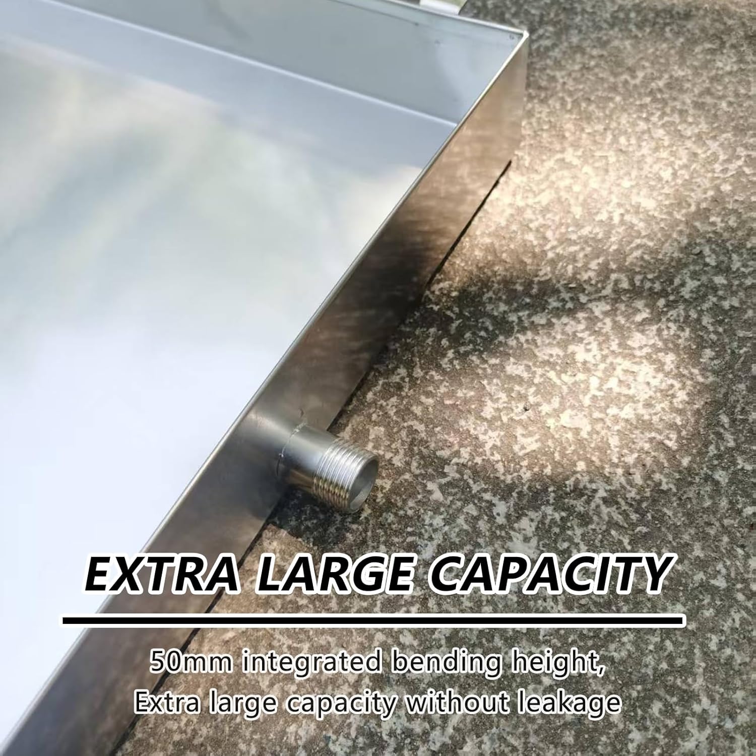 304 Stainless Steel Air Conditioner Drip Pan - Portable AC Drain Tray, Water Catcher for External Units, Oil Drip Pan, Durable & Rust-Resistant AC Accessory,20x120cm(8x47in)