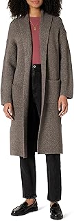 Women's Oversized-Fit Cotton Blend Heavyweight Texture Stitch Long Cardi...