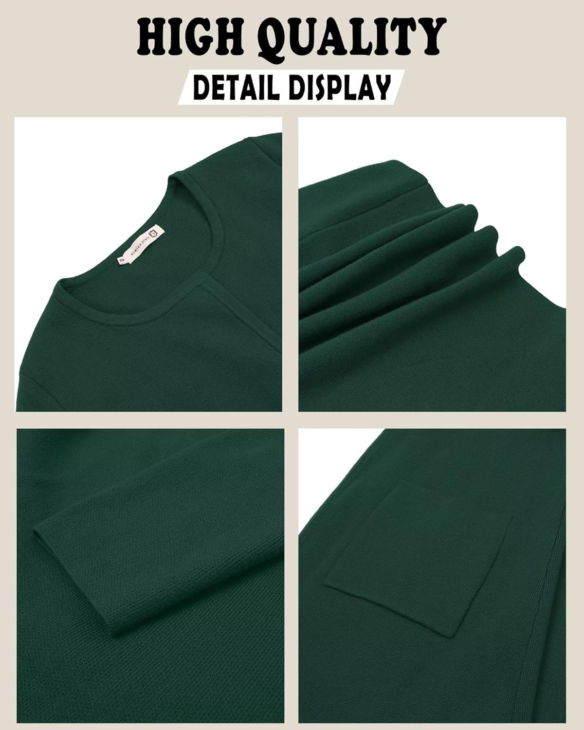 Women's Open Front Cardigan Sweater Long Sleeve Casual Knit Lapel Coatigan Coat - Image 6