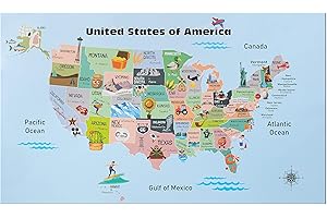 Mr. Pen United States Map for Kids, USA Map for Kids Learning