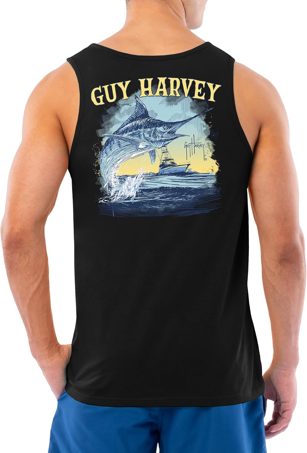 Guy Harvey Men's Fish Collection Graphic Tank Top