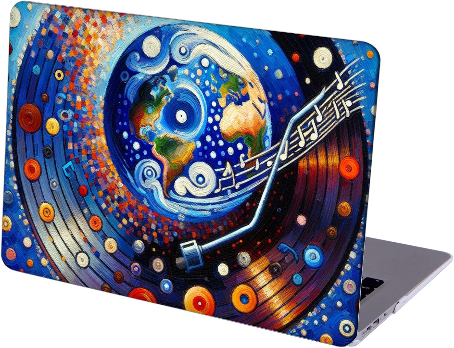 Compatible with MacBook Neo 13-inch, Hard Shell Case with Keyboard Cover and Screen Protector (A3404 A18 Pro chip, 2026 Release) - Vinyl Records MC21804