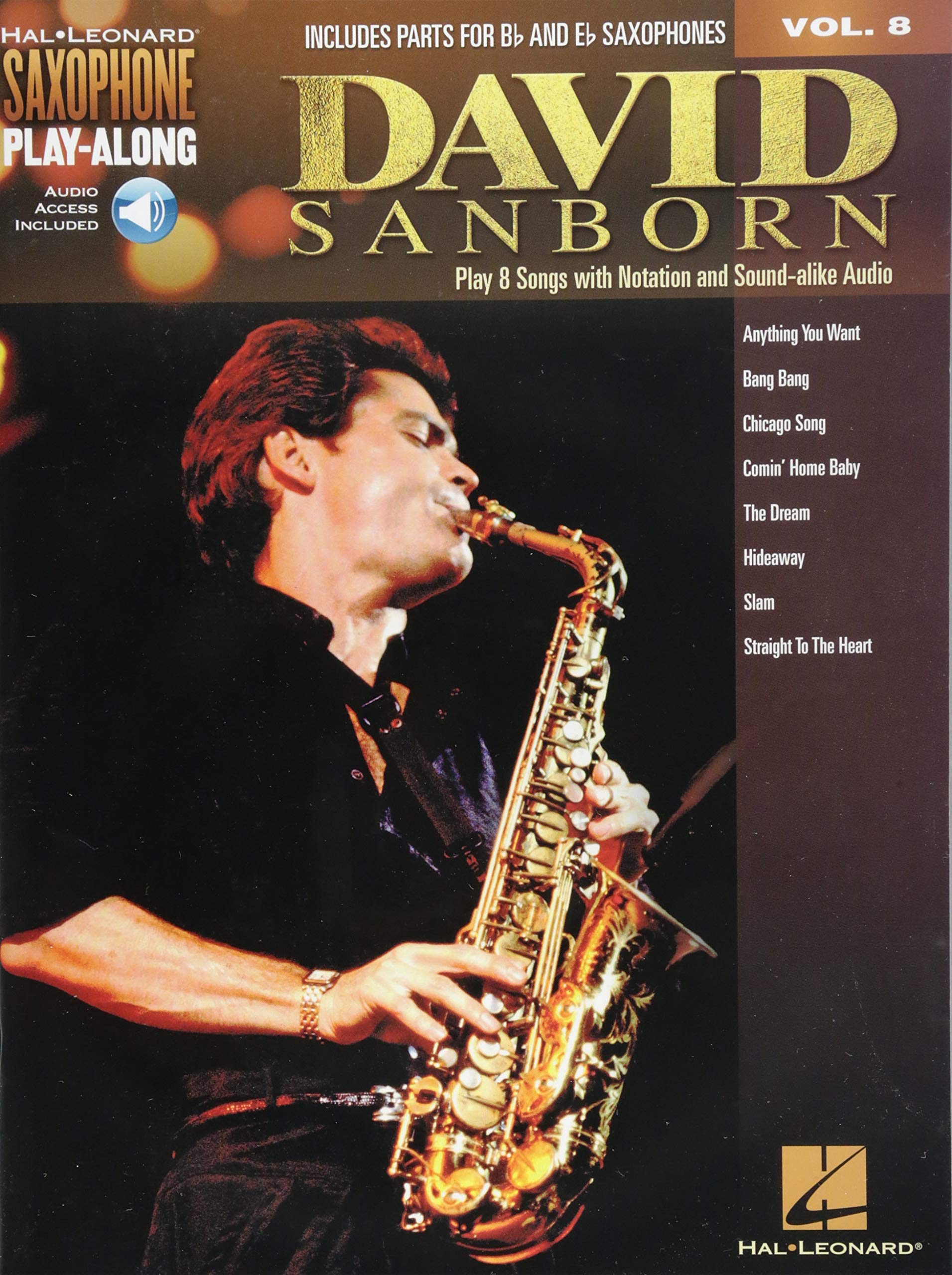 David Sanborn Saxophone Play-Along Volume 8 Book/Online Audio