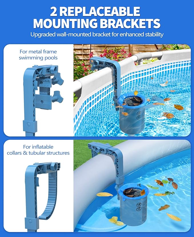 Skimmer para piscina elevadas DeeprClean con soporte ajustable miniatura 2