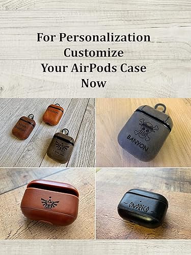 Miniatura 7 de HARDISTON Apple AirPods 3 de cuero genuino hecho a mano  Estuche rígido con clip para llavero  Compatible con cargadores inalámbricos  Compatible