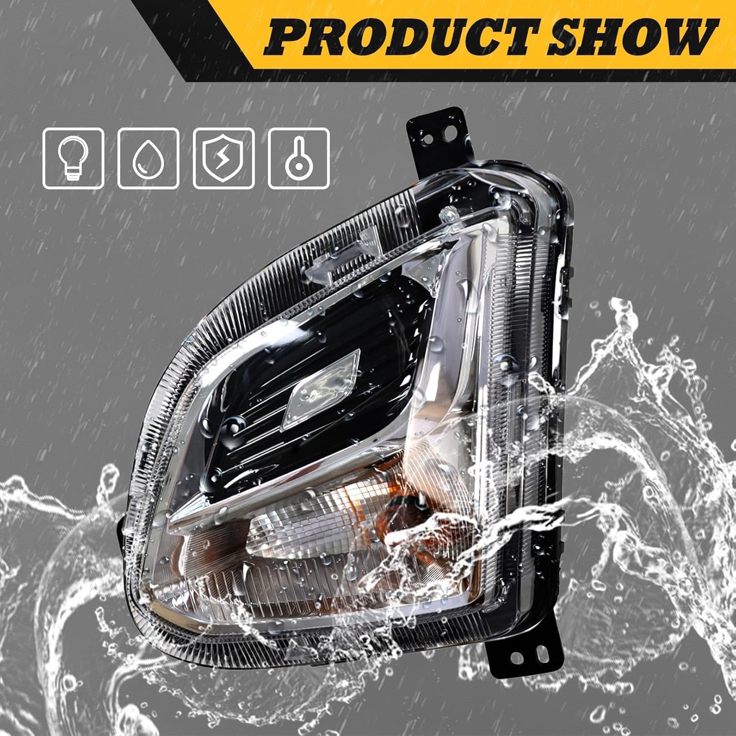 Bumper Turn Signal Light Assembly Compatible with Equinox 2018-2021 w/o Fog Lamp Driver Side 84226250 (Left)