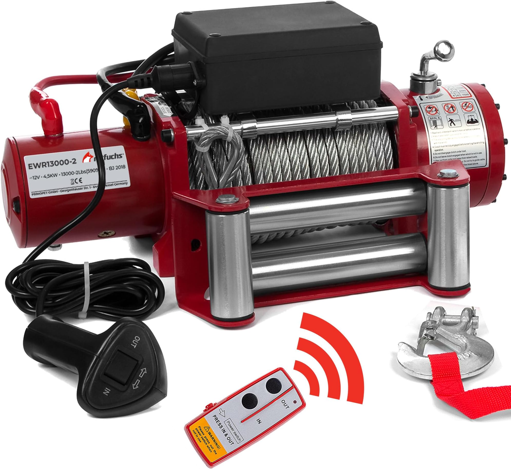 Treuil Electrique 12V Quad 13500lbs, 6123KG Avec Télécommande - Foto 10