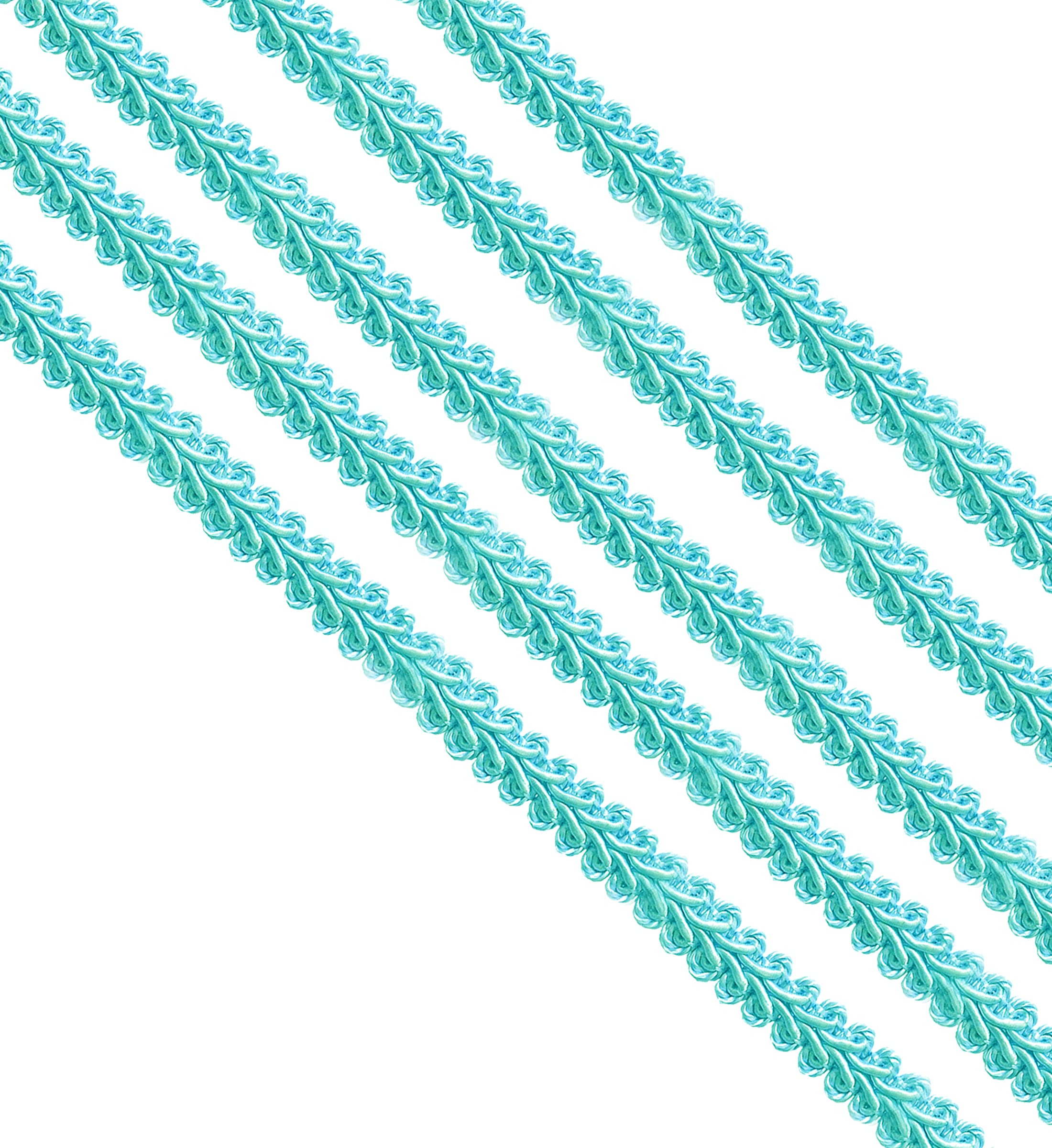 Kyezi Design and Craft 1/2 inch Gimp Trim, 13mm Gimp Braided Trim, Gimp Cord, DIY Braided Cord for Sewing Home Decoration Costume (Aqua Blue, 5 Yards)