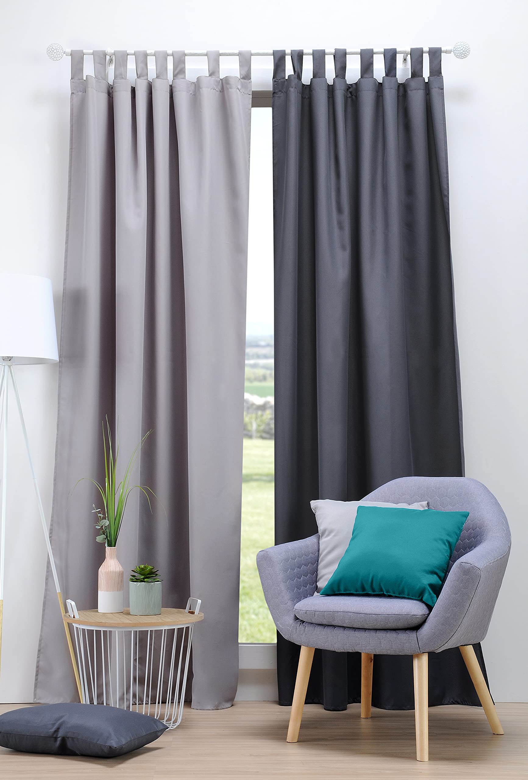 Lovely Casa Nelson Curtain 135 x 260 cm 100% Polyester Terracotta, W 53.1" x L 102.4" (1 Panels) - Image 2