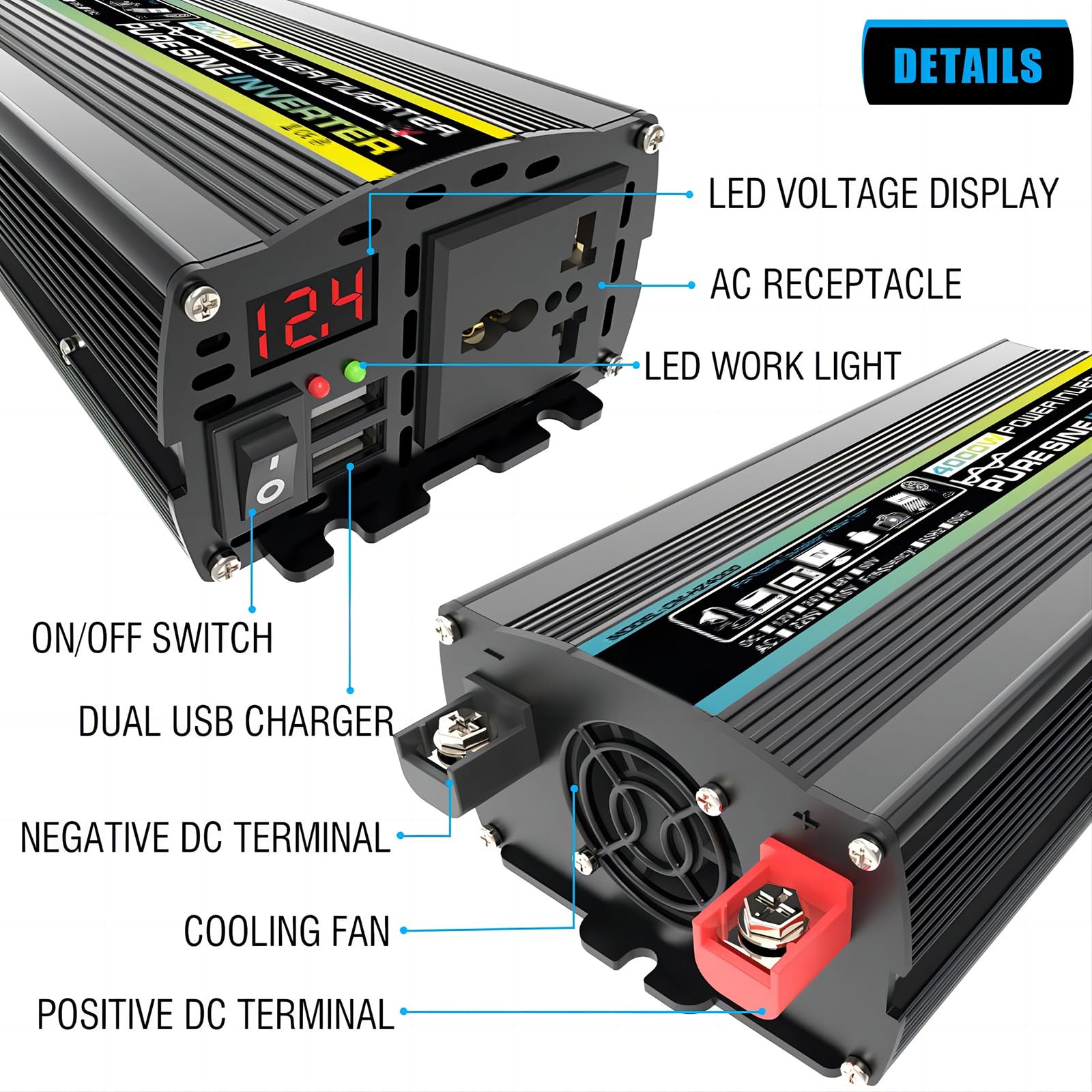 1 Satz 800 W Off-Grid-Solarpanel-Kit mit 50 A-Laderegler – wasserdicht und tragbar for Wohnmobile, Camper und Outdoor-Abenteuer(75W)