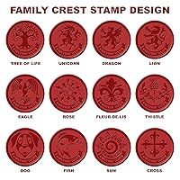 Vista 2 de Family Crest - Juego de sellos de cera personalizados (Fleur-De-Lis)