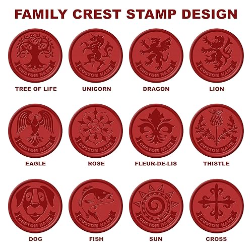 Miniatura 2 de Family Crest - Juego de sellos de cera personalizados (Fleur-De-Lis)