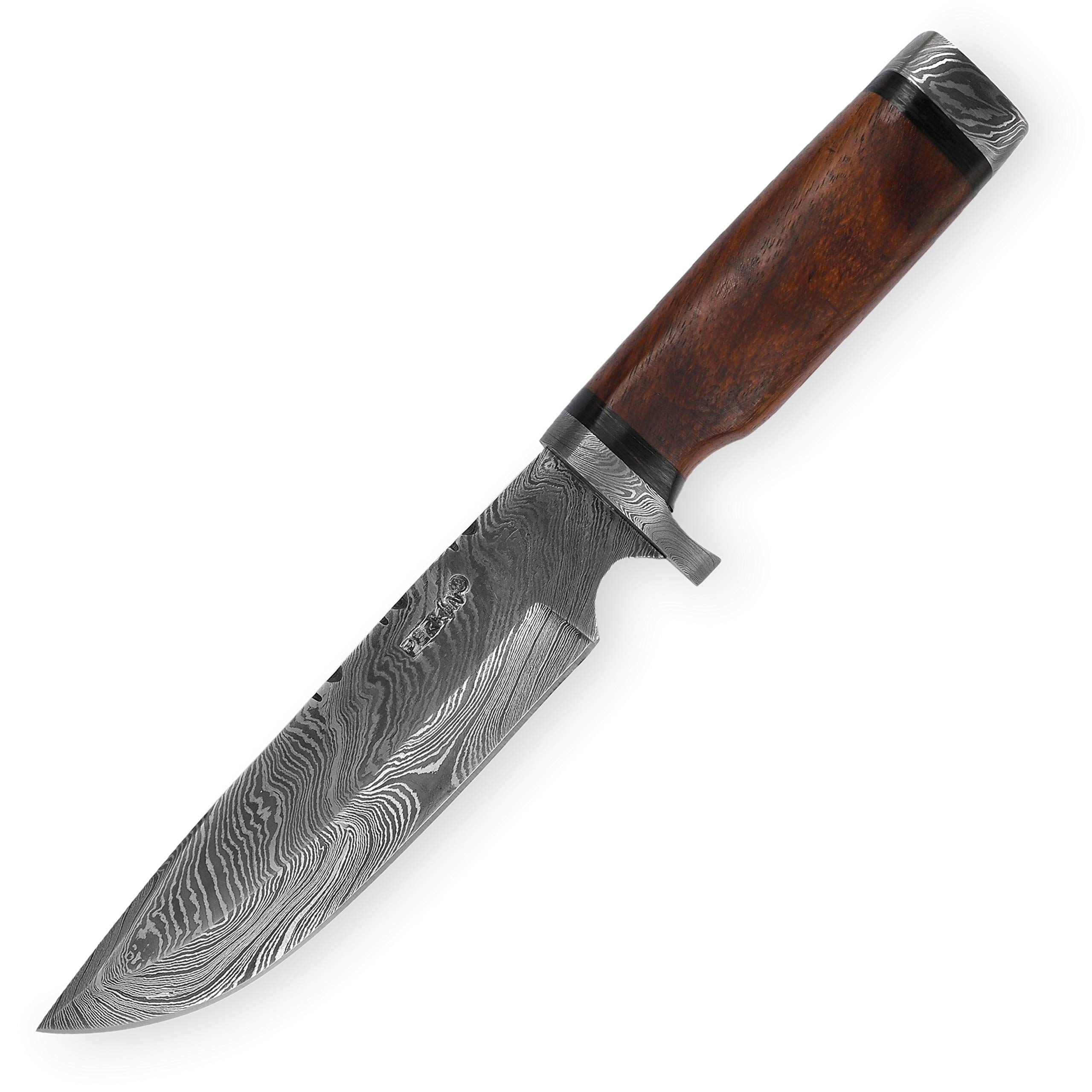 Perkin Damast Jagdmesser - Jagdmesser mit Scheide - 2213