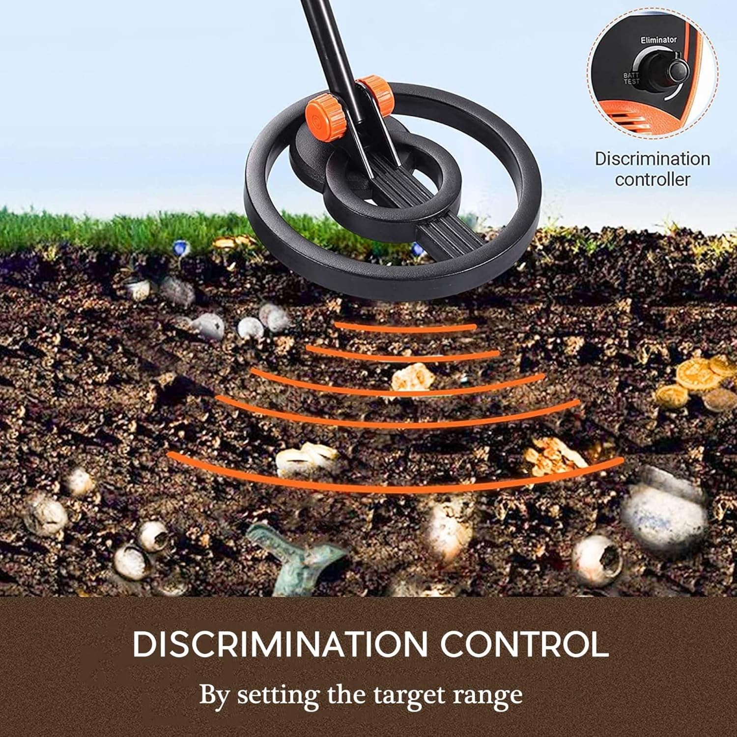 子供のための金属探知機、高さ調節可能な軽量金探知機