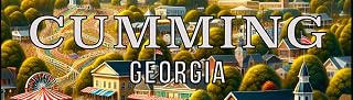 Cumming Georgia Souvenir Car Magnet 10x3 Inch Weatherproof Vinyl Matte Finish Fridge or Vehicle Magnet for Tourists & Visitors