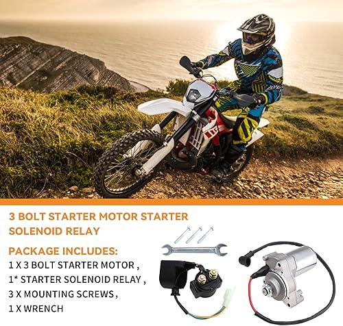 Miniatura 5 de Relé solenoide de arranque de 3 pernos para 50cc 70 cc 90cc 100cc 110cc 125cc 4 tiempos Quad Wheelers ATV Taotao SSR Roketa Go Karts Pit Bike Jonway