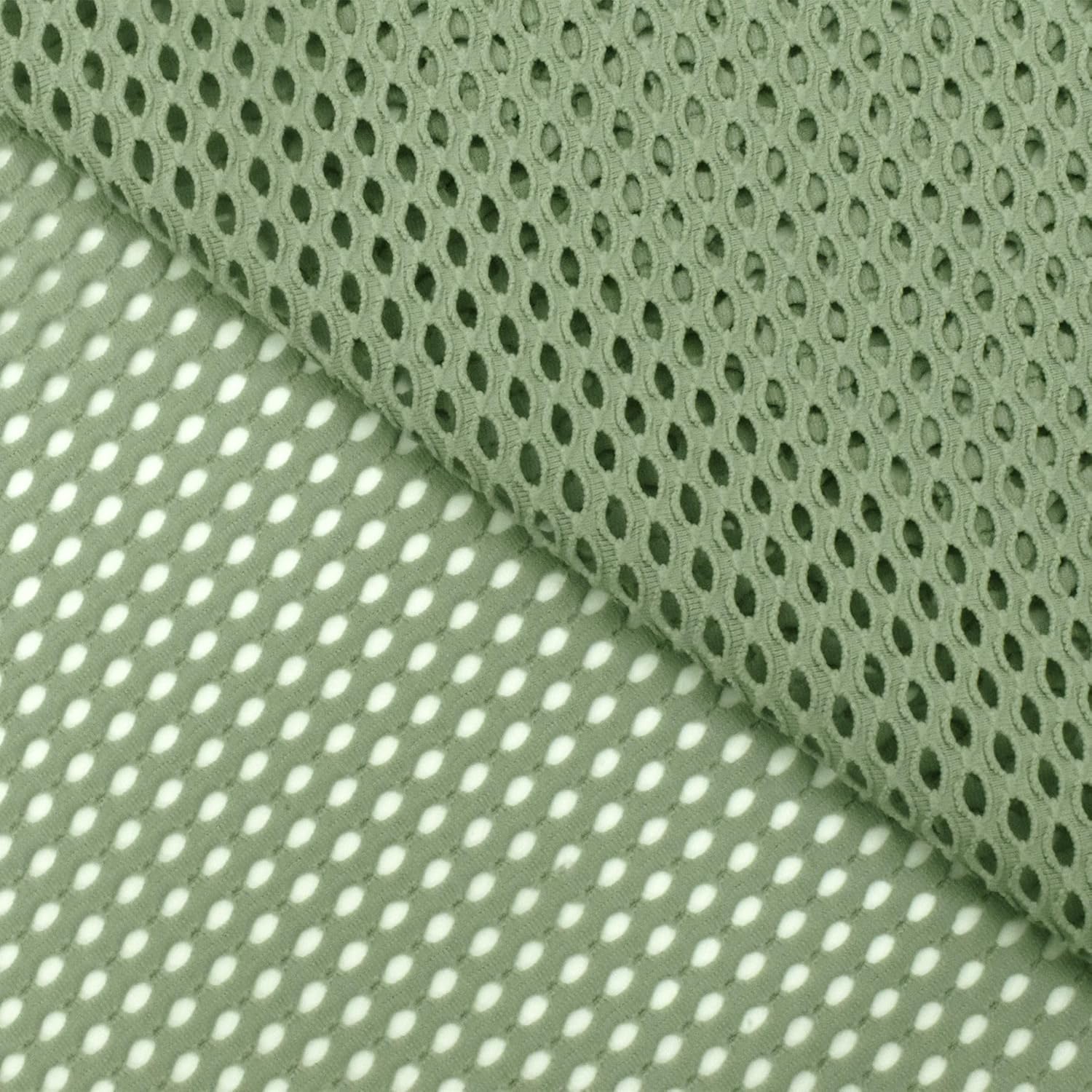 Pastel Green Stretch Famous Maker Mesh Yoga Activewear Knit Fabric by The Yard, 3yd Length