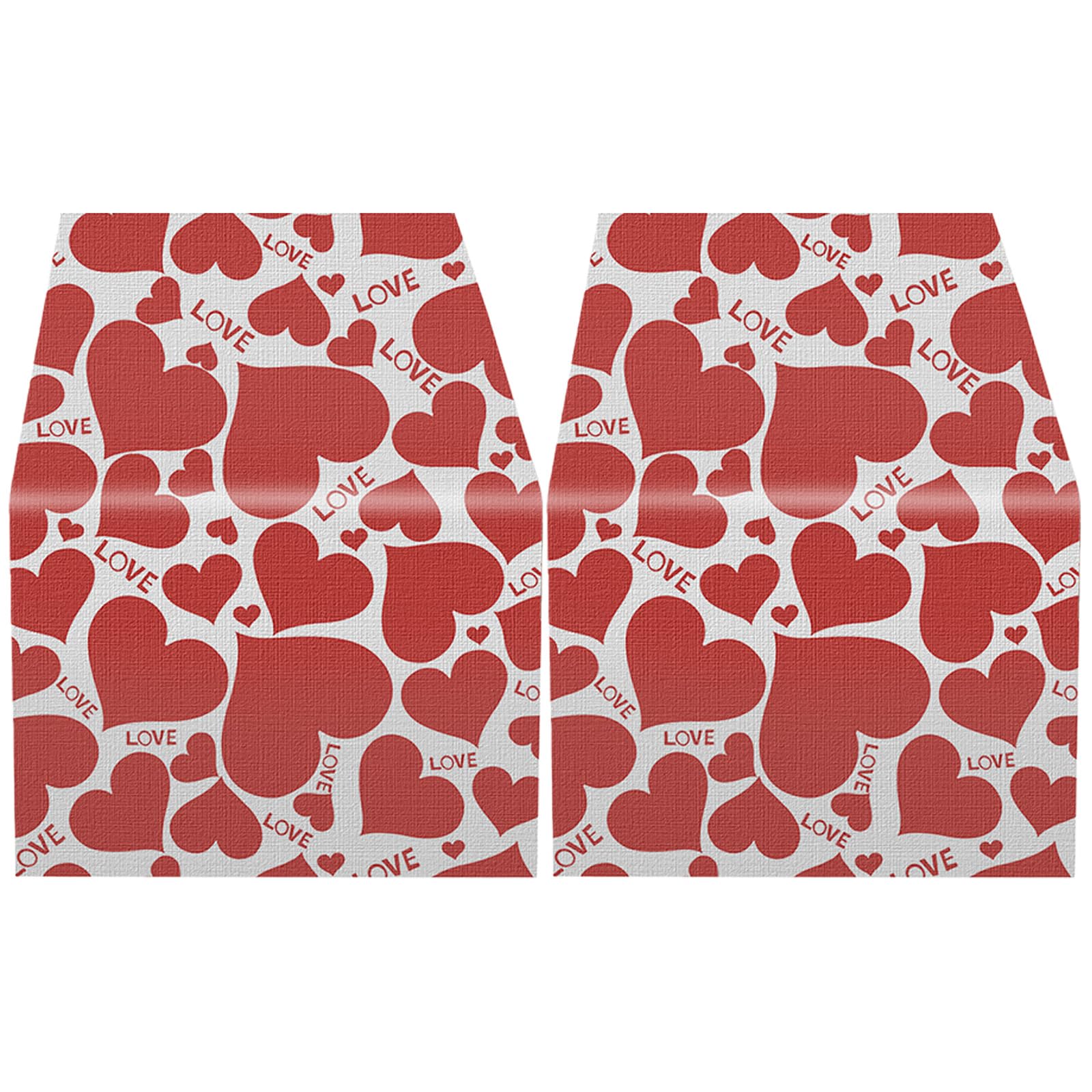 Carotoe E Caroto Multifunctional Dinner Tablecloth With Heart Pattern Breathabl Linen Textur Washabl Perfect For Kitchen Decorating Practical Tabl Cover Lov Pattern Linen