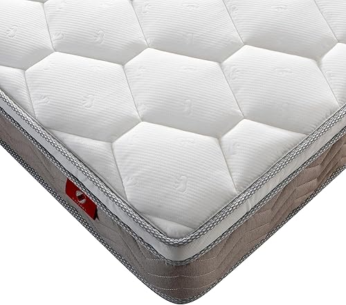 Miniatura 5 de Colchón híbrido tamaño King de 12 pulgadas con bobina en bolsillos, espuma viscoelástica fresca y funda europea transpirable, aislamiento de