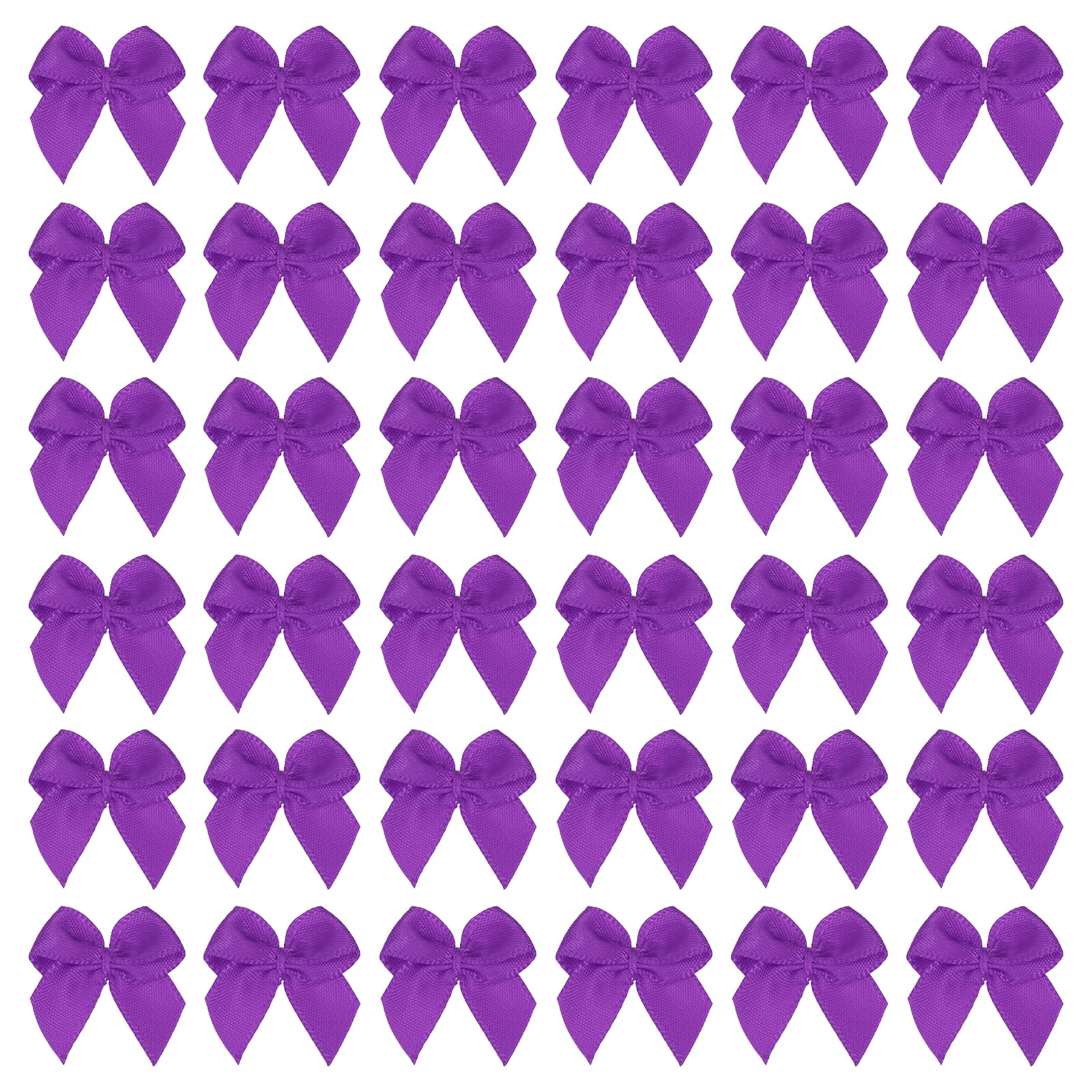 PATIKIL 1 Inch Mini Ribbon Bow 100 Pcs Satin Fabric Ribbon Flower Bows Appliques for DIY Craft Sewing Wedding Party Decoration