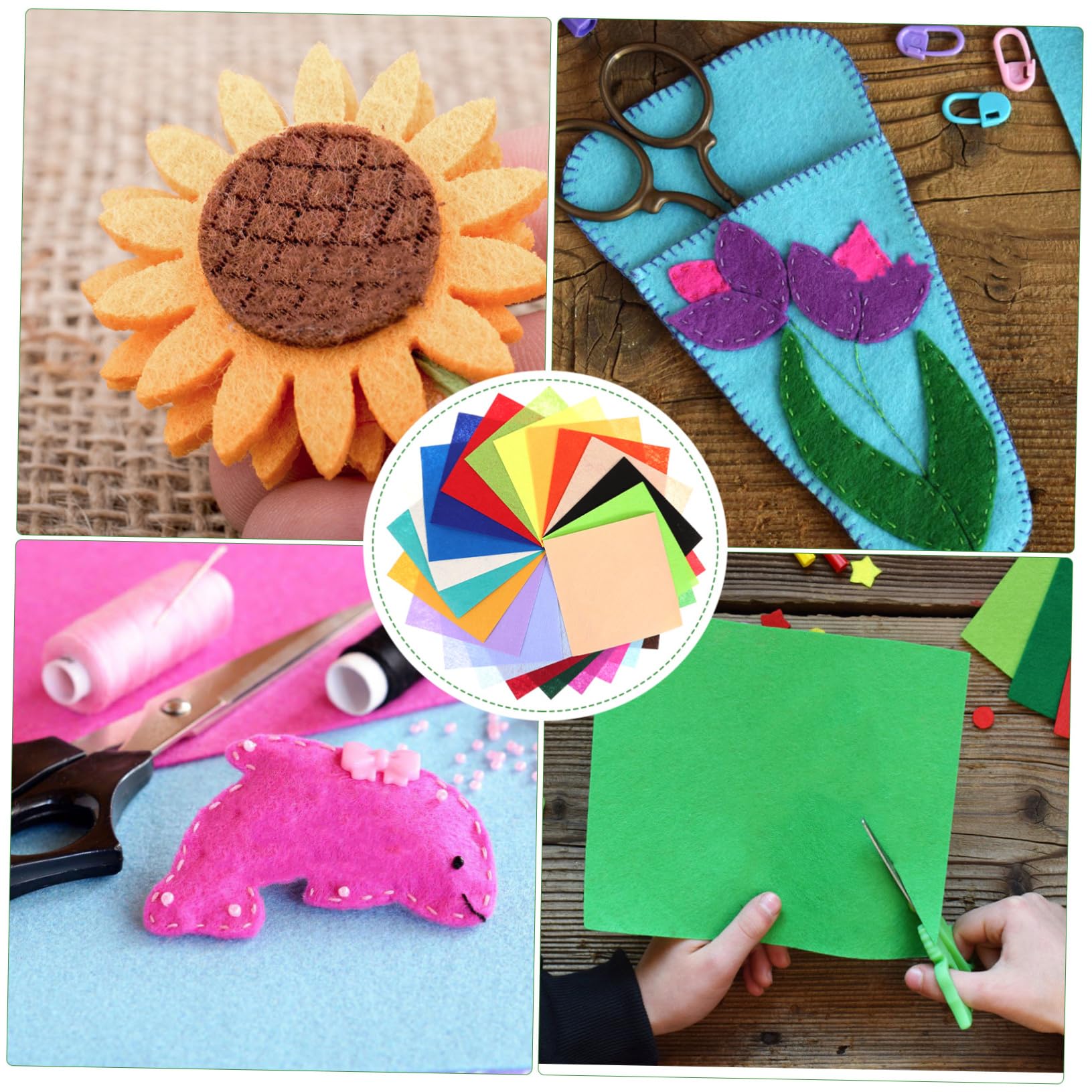 ARTIBETTER 5 Set Panni in Feltro Fai Da Te Per La Scuola Tessuto Colore Tessuti Per Cucire Materiale Di Colorato Artigianato Il Peluche Creazione Mestiere 40 Fogli*5