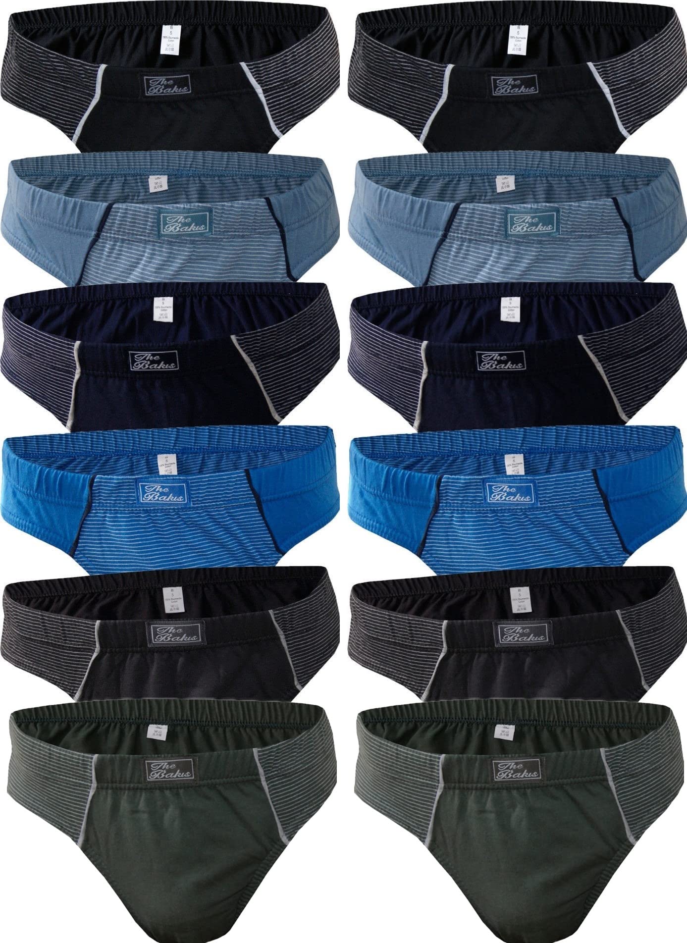 BestSale247 3er, 6er, 12er Pack Herren Slips Unterhosen Männer Feinripp Slip Unterwäsche aus 100% Baumwolle