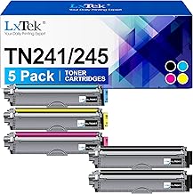 LxTek Toner Cartridges 5 Pieces Compatible with Brother TN-241 TN-245 TN-242 TN-246 for Brother MFC-9332CDW DCP-9022CDW HL-3142CW MFC-9142CDN HL-3152CDW MFC-9140CDN MFC-9342CDW DCP-9017CDW 9020CDW HL-3140CW