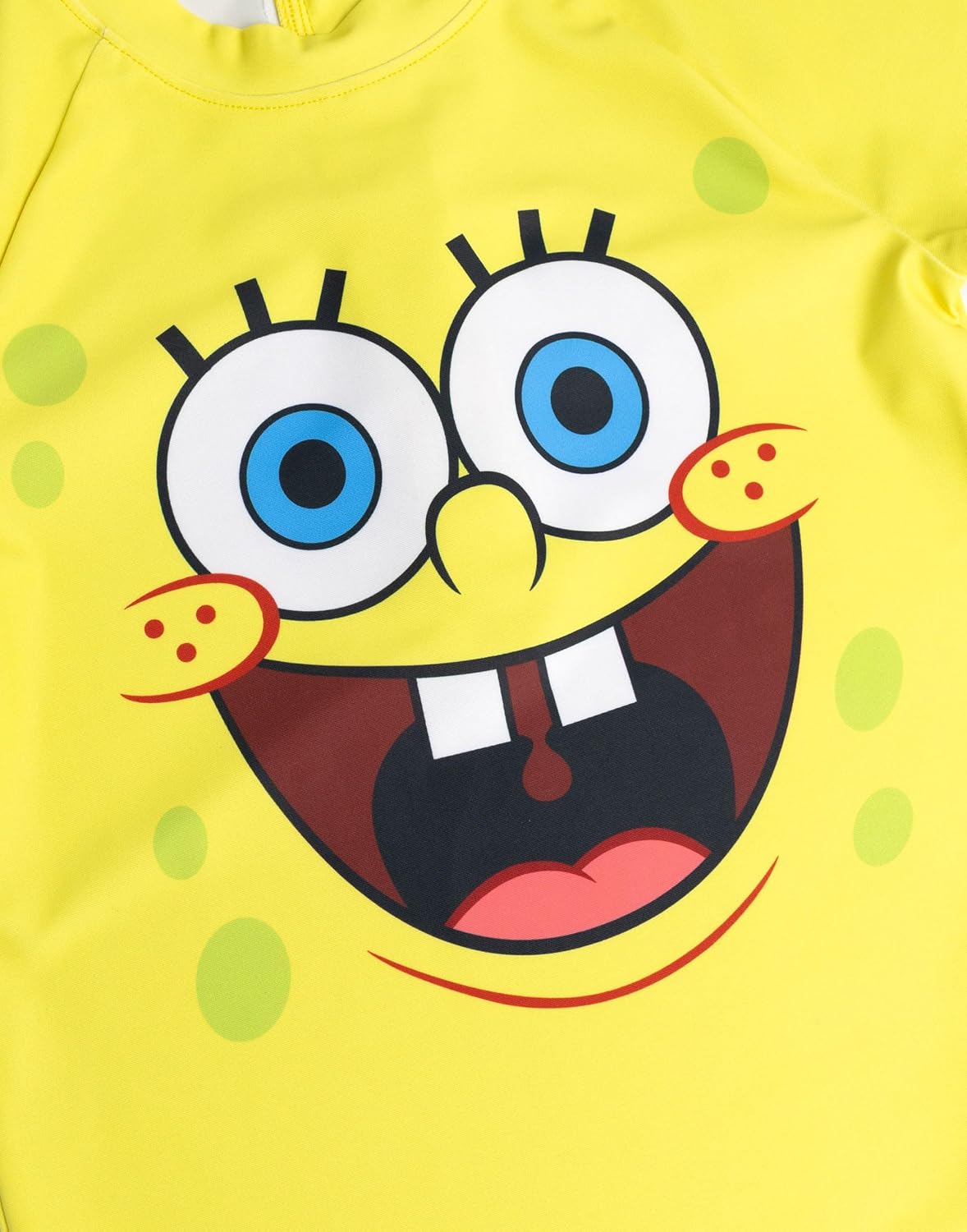 SPONGEBOB SQUAREPANTS Boys Yellow 2 Piece Swim Set | Short Sleeve Top & Shorts with Drawstring Waist | Spongebob Merch