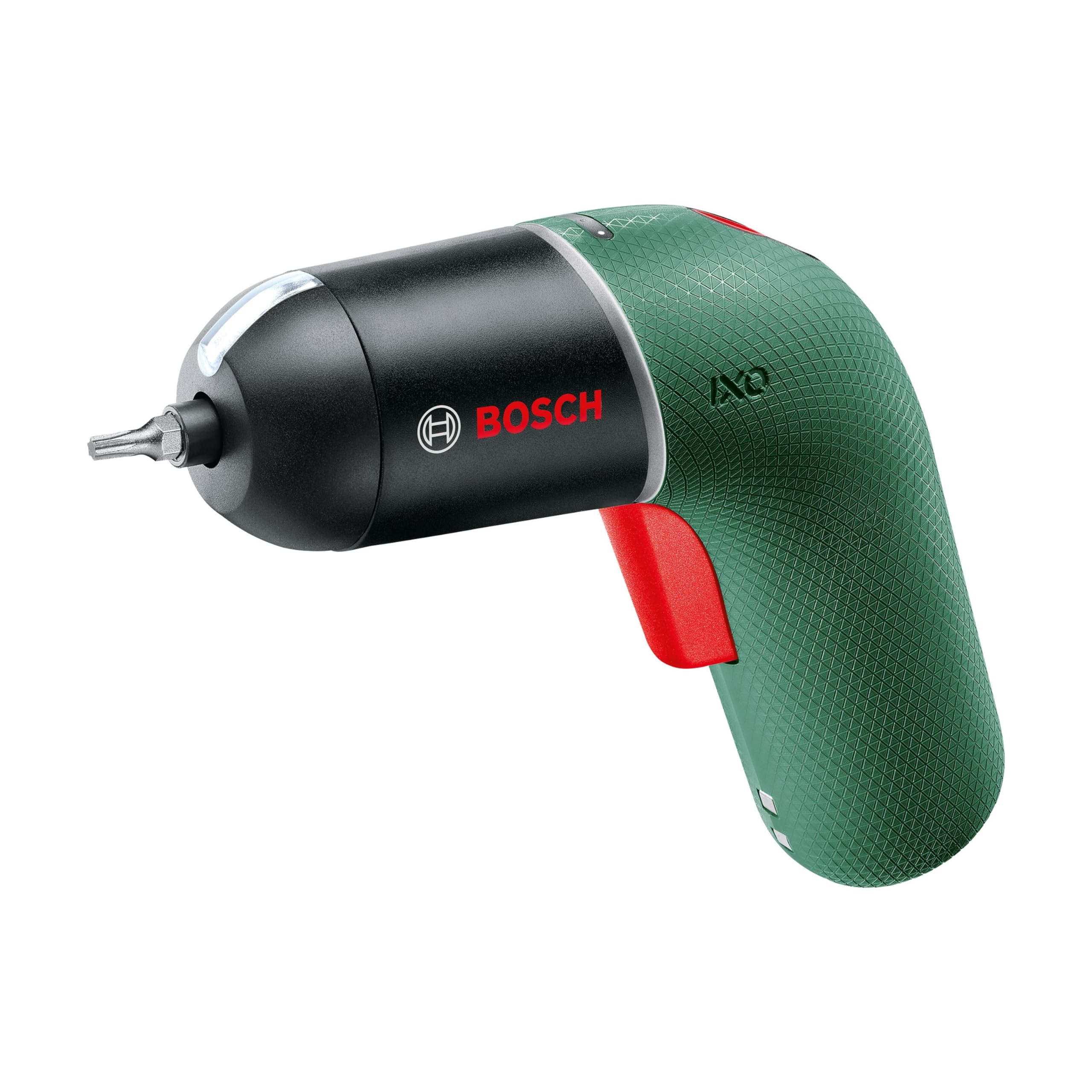 Bosch IXO zestaw wkrętarki akumulatorowej ze stacją ładującą (6. generacja, zielona, regulacja prędkości obrotowej, za pomocą dołączonej stacji ładującej i kabla micro USB, w pudełku kartonowym