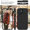 YATWIN Silicone Back Case for iPhone 12 Mini, Soft-Touch Phone Back Cover for Apple iPhone 12 Mini - Black gallery image