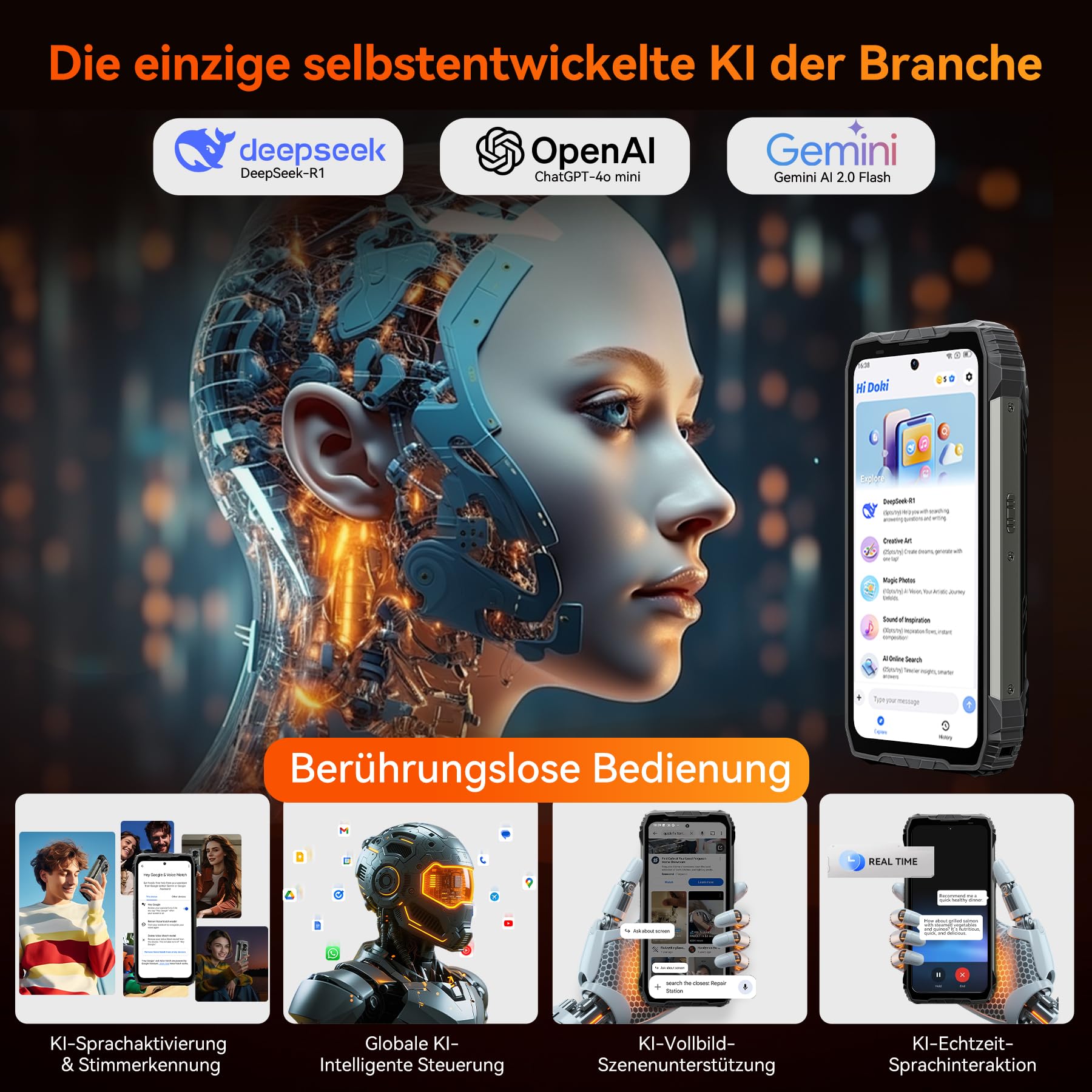 Blackview Xplore 2 Robustes 5G, 20000mAh Outdoor Smartphone Android 15,48GB+1TB Baustellenhandy, 6.73”FHD+ AMOLED 120Hz, 50MP+20MP, IP68/ Fingerabdruck/MTK 8300/NFC/467LM Outdoor Handy Ohne Vertrag