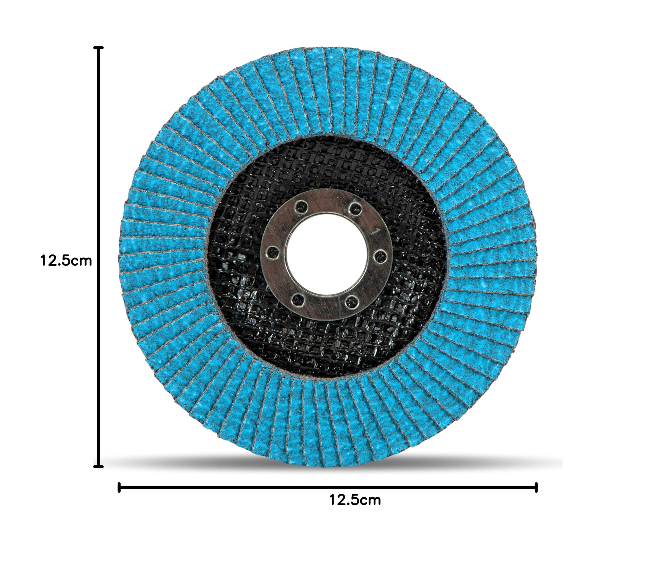 Disque à lamelles Premium Z-Coat │ 10 pièces │ Ø 125 mm │ Grain 40 │ pour métal, acier et bois │ Recouvert de corindon zirconium │ Disques à lamelles │ Disques abrasifs │ Disques à lamelles
