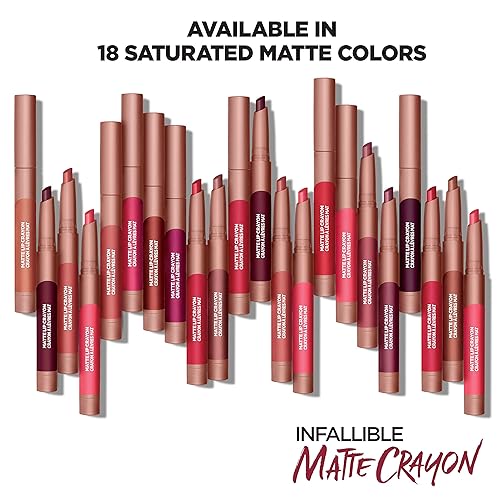 Miniatura 4 de L'Oreal Paris Infallible Matte Lip Crayon, No Blossom Fig Deal (Packaging May Vary)