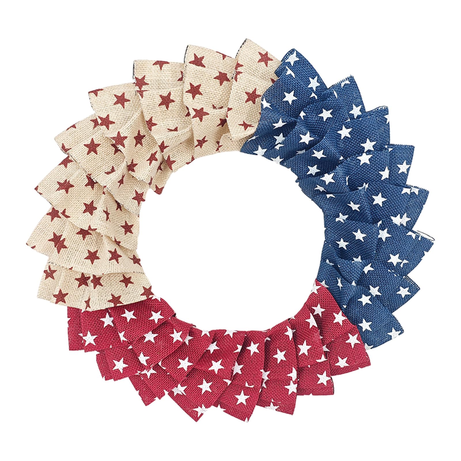 Buxuaaaa Patriotics Wreath Flag Wreath for Front Door Decorations Independence Day Home Wall Window Decors Front Door