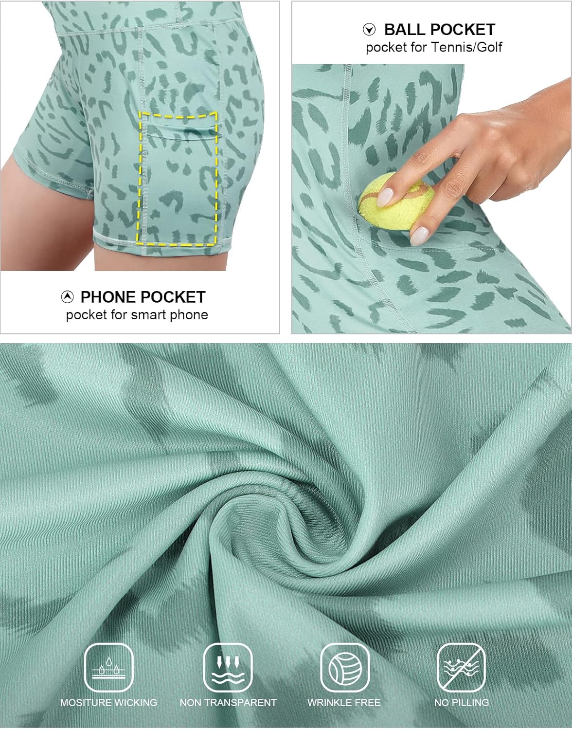 Tanst Sky Women's Golf Dress with Shorts Zip Up Quick Dry Sleeveless Pockets Tennis Workout Dresses - Image 5